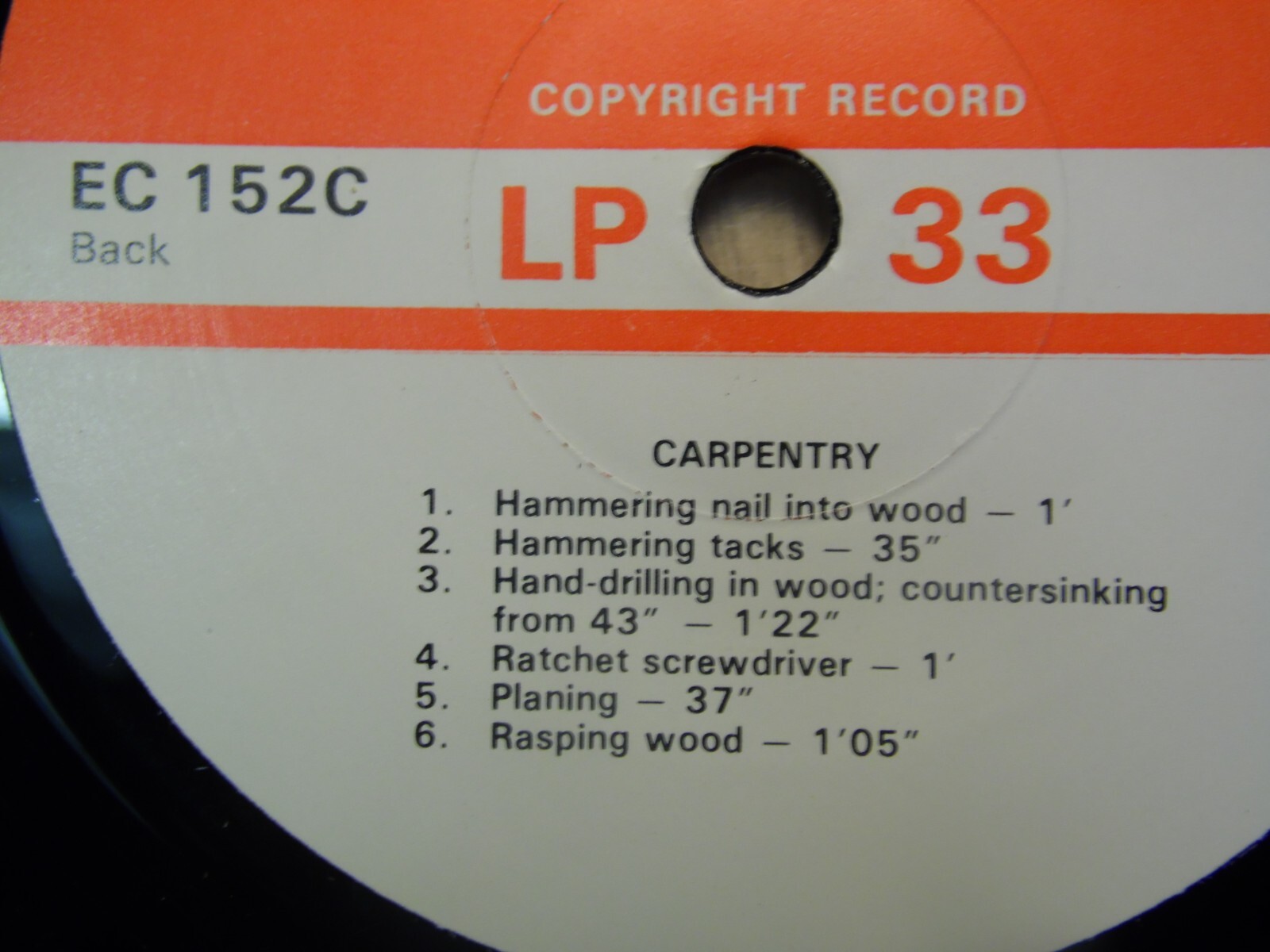 BBC Sound Effects Vinyl Records X2 Carpenter's Wood Lathes, Saws, Etc eBay