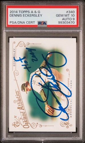 PSA 10 DENNIS ECKERSLEY 2014 TOPPS ALLEN & GINTER AUTO AUTOGRAPH CARD w HOF 2004 - Bild 1 von 2