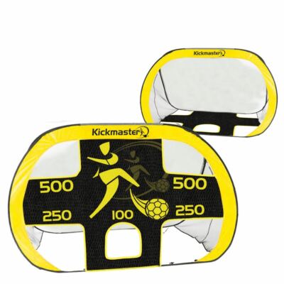 KICKMASTER FOOTBALL 2 in 1 QUICK UP GOAL & TARGET SHOT PORTABLE