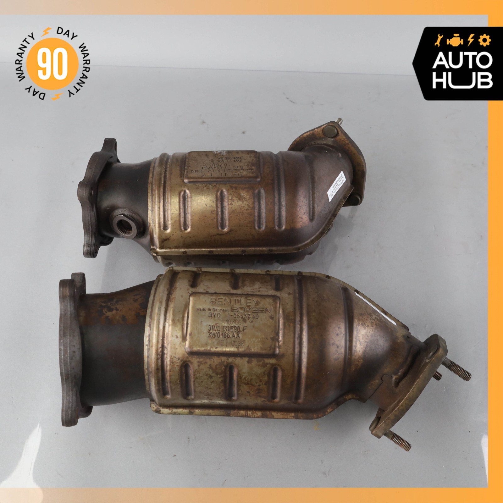 03-06 Bentley Continental Flying Spur GT Exhaust Downpipe Left & Right Set OEM