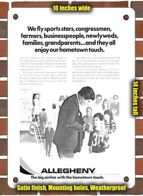 Metal Sign - 1977 We fly everyone. Allegheny