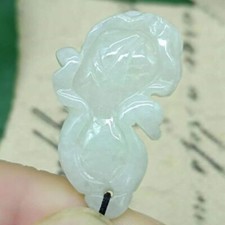 Ciondolo Giadeite Giada Verde Chiaro Naturale Certificato Verdura 恭喜发财