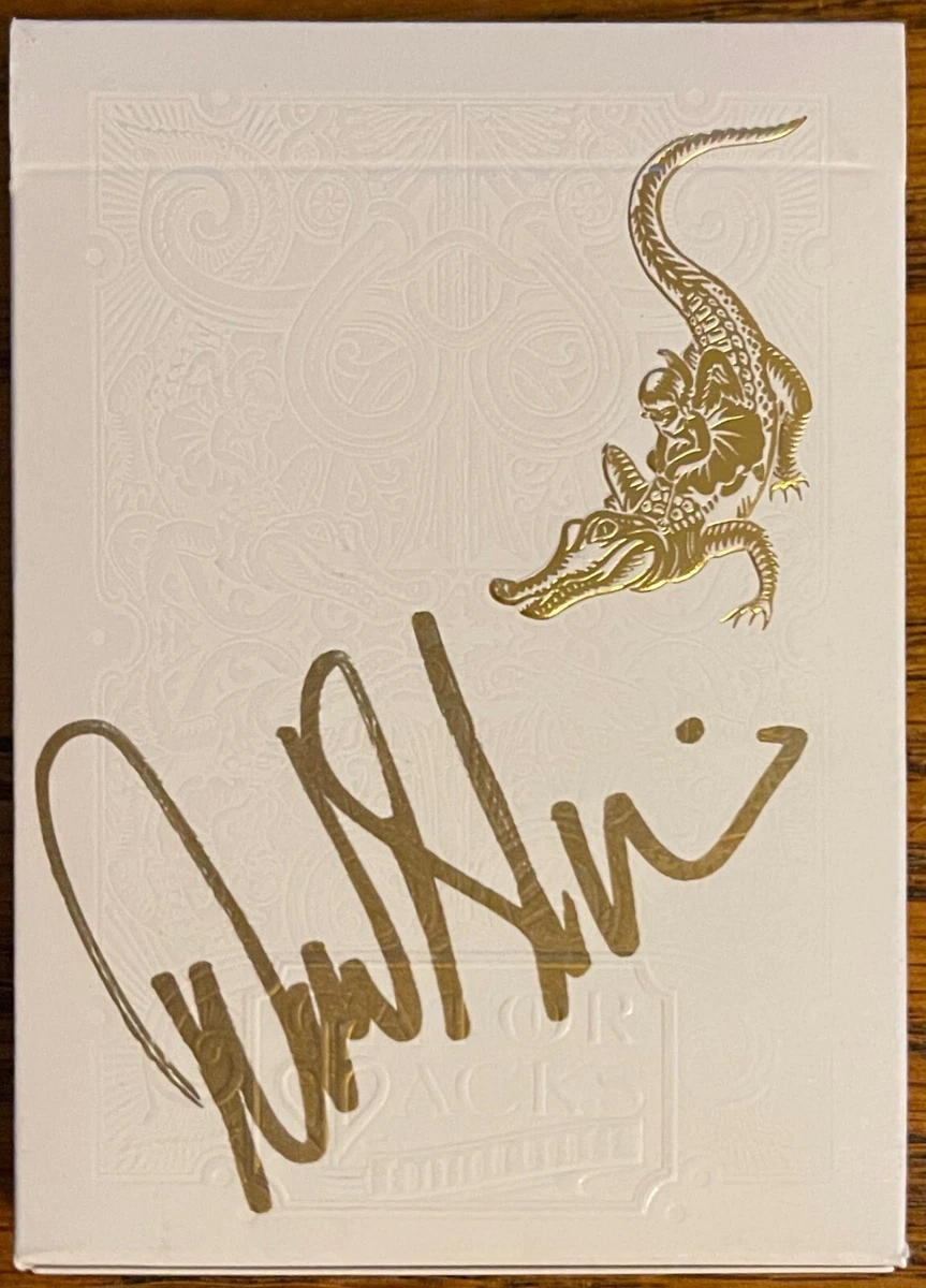 David Blaine Gatorbacks SIGNED Gold Foil (Édition Dorée) Deck of Playing Cards