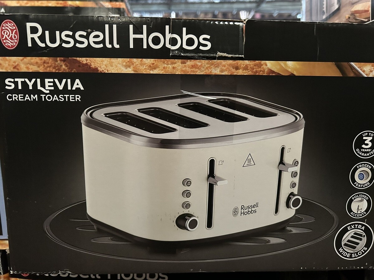 RUSSELL HOBBS Stylevia 26291 4-Slice Toaster Cream UK