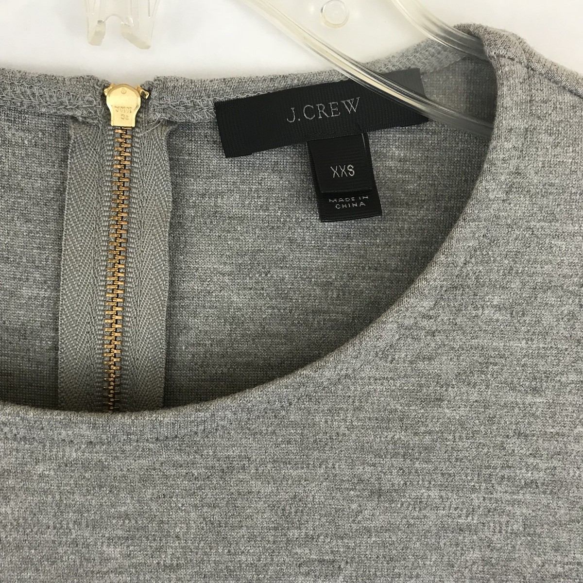 Haut J.Crew Tulle-Hem Top Taille XS - Gris Rose - Style Peplum Habillé Décontracté - Neuf