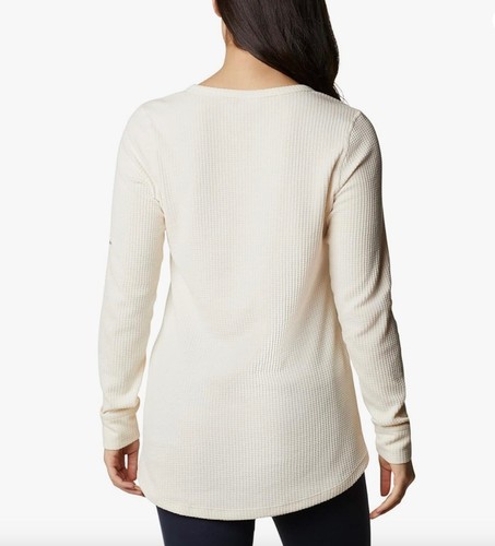 Columbia Womens Pine Peak Long Sleeve V-neck Tunic Thermal Tee Size S Cream NWT - Picture 12 of 16