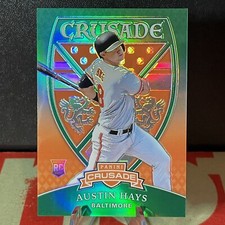 2018 Panini Crusade #17 Austin Hays RC /50 Green Prizm Orioles