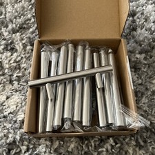 Set of 10 Chrome 5  Cabinet Drawer Handle Pulls w/ Screws 9 NEW 1 Opened 