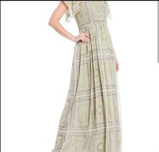 MICHAEL MICHAEL KORS Womens Green Paisley Palm Springs Maxi Dress NWT