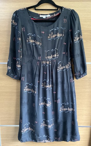 Boden Size 10 L London Print Tunic Dress Buckingham Palace Guards Sleeves BC5