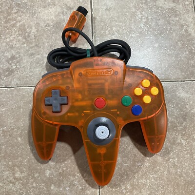 Daiei Hawks N64 Controller Clear LIMITED Black & Orange Japan Rare Nintendo 64