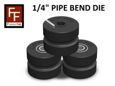 TR60 Tube Roller Dies, 1/4" Round Pipe (0.54" OD) for TR-60 Bender, Full Set