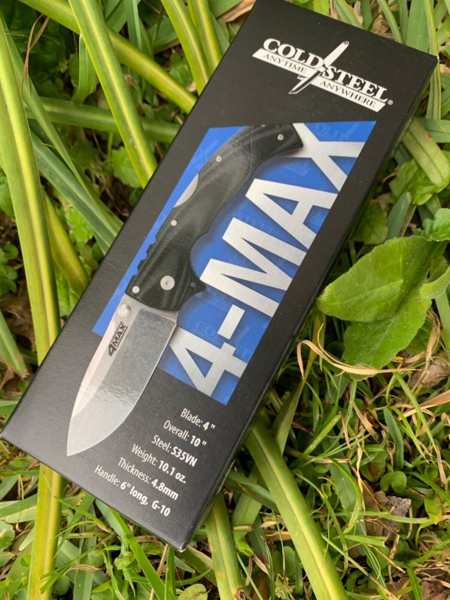 COLD STEEL 4-Max Elite 62RMA Knife CPM S35VN Andrew Demko G10 Free