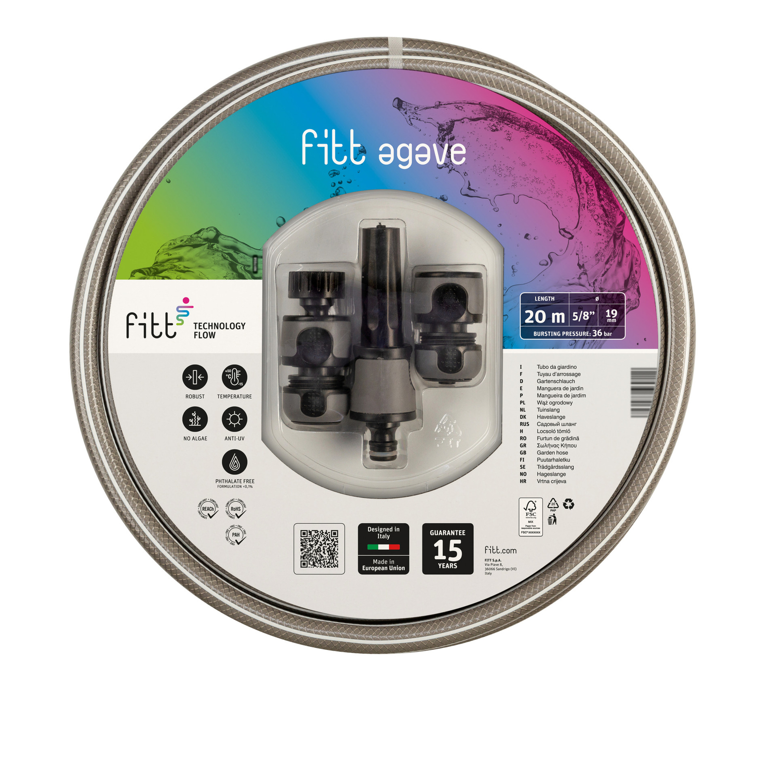 FITT Agave 5/8" (15mm) Tubo 20m e Kit Accessori