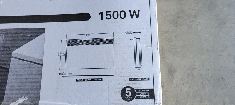 CONVECTOR STEL-PRO ASHC1502WCW BLANCO 1500W 240V totalmente silencioso 2 juegos cada uno $330 Foto 4 de 4