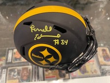 TERRELL EDMUNDS #34 PITTSBURGH STEELERS BLACK SIGNED MINI HELMET BECKETT