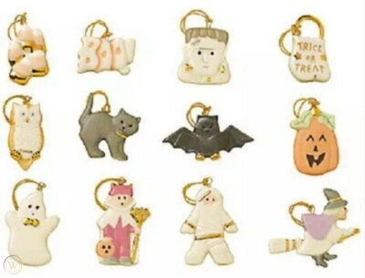 LENOX  HALLOWEEN Trick or Treat Ornaments Set of 12 Ghost Witch NEW IN BOX