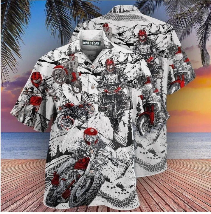 Motorcycle 3D Hawaii Shirt