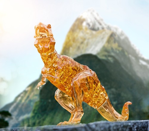 3D Crystal Puzzle - T-Rex braun 49 Teile Dinosaurier Kristall Puzzle - Bild 2 von 5