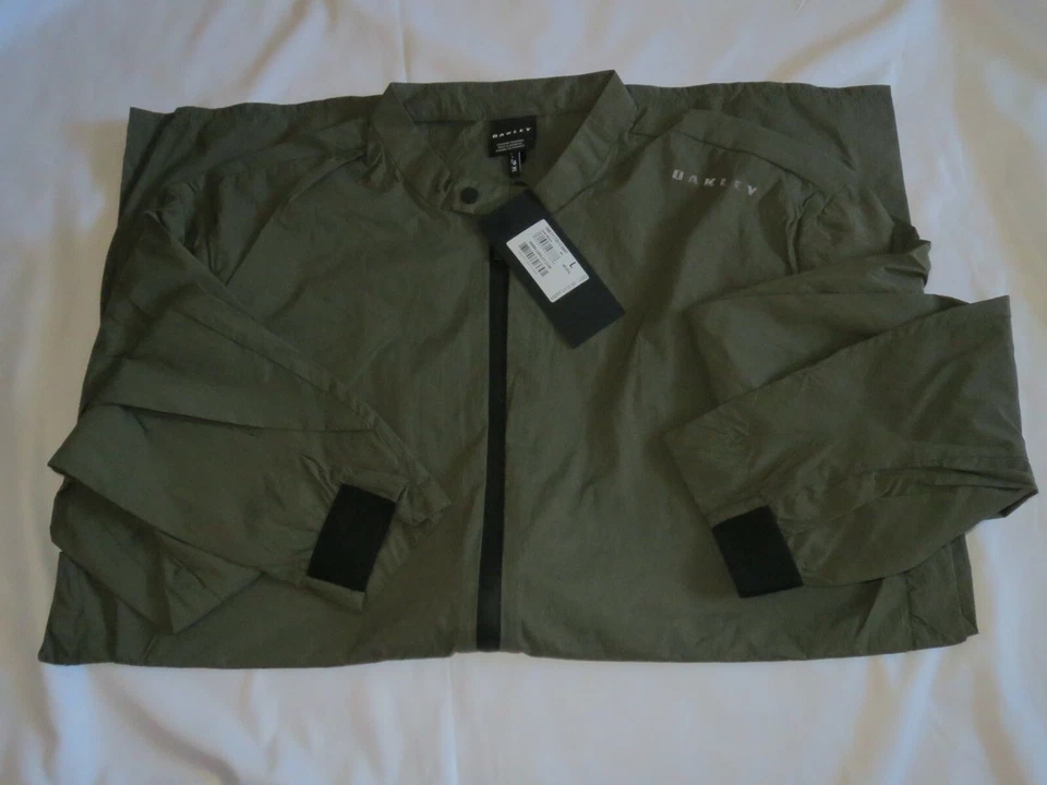 Men's OAKLEY Latch FZ Full Zip Windbreaker Shirt Jacket Dark Brush $110 - Image 2 of 3