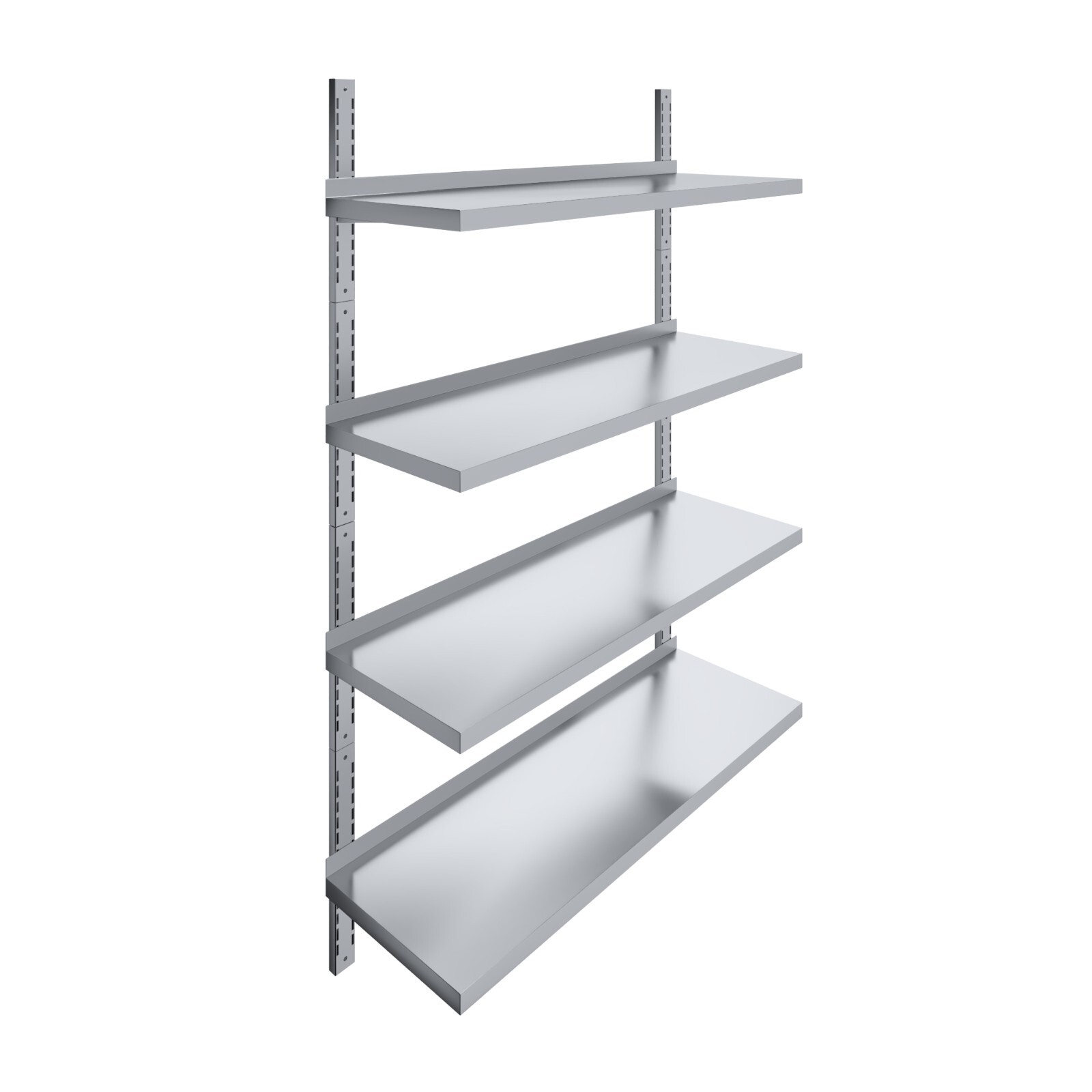 AmGood 16 in. x 48 in. Four-Tier Metal Wall Mount Shelf 16x48 Shelving