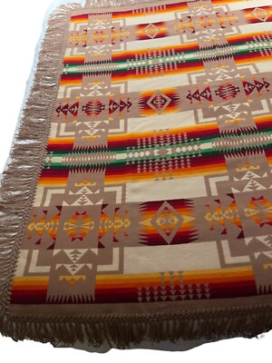 VTG Pendleton Wool Beaver State Chief Joseph Blanket 69x63