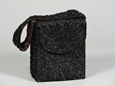 Vintage Black Beaded Purse