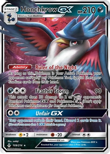 Honchkrow GX 109/214 Sm-Unbroken Bonds