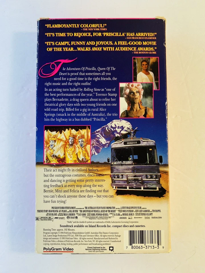 The Adventures of Priscilla, Queen of the Desert (VHS, 1995) - Image 2 of 4