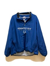 Reebok NFL Equipment Indianapolis Colts BLUE Pullover Jacket Mens Size M