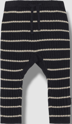 $50 Molo Babys Blue Wool Sigmund Knitted Galaxy Stripe Pants Bottoms Size 86/1.5