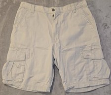 Levis Shorts Mens 38 Beige Cargo Zipper Pocket Gorpcore Hiking Outdoor Y2K Twill