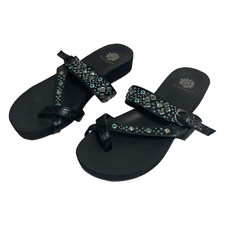 Yellow Box Diamond Circle Rhinstone Jewels Slip On Strap Flip Flop Sandals