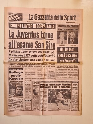 Zeitschrift Dello Sport 28 November 1979 Baig - Keegan - Pacheco -luisito Suarez