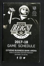 Ontario Reign 2017-18 Pocket Schedule Mt Baldy Kings Affiliate