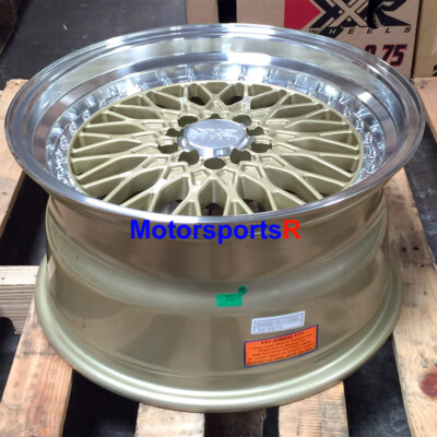 XXR 536 Wheels 17 x9 +25 Gold Machine Deep Lip Rims 5x4.5 5x114.3