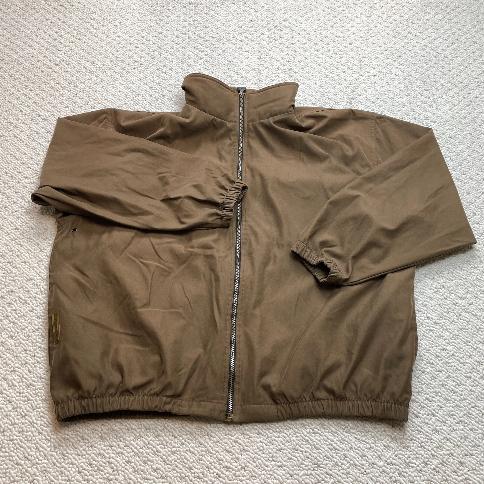 Stormtech Windbreaker Jacket Mens XXL Brown Full Zip Pockets Golf Adult Solid
