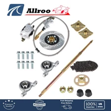 US For Go Kart Rear Live Axle Kit, Brake Assembly,Sprocket & Hub,Hub Drift Trike