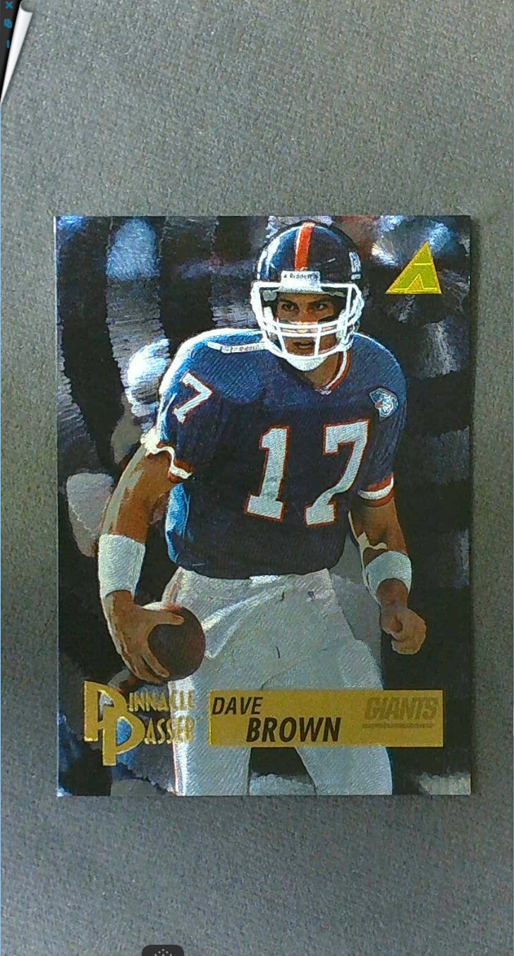 1995 Pinnacle Trophy Collection #205 Dave Brown Giants