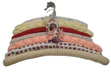 Crochet Clothing Hangers Lot of 10 Handmade                 BT