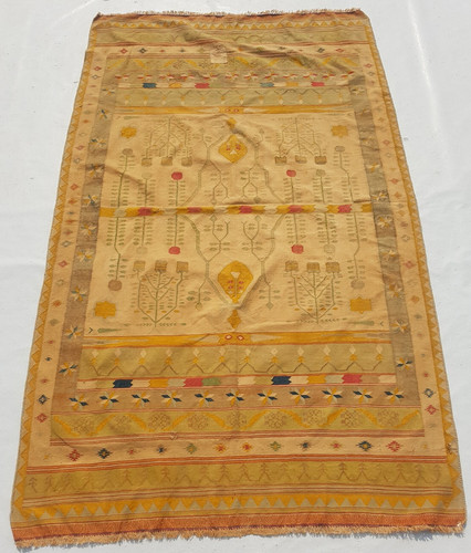 Vintage Traditional Handcrafted Moroccan Kilim Rug for Home Décor 198x119 cm
