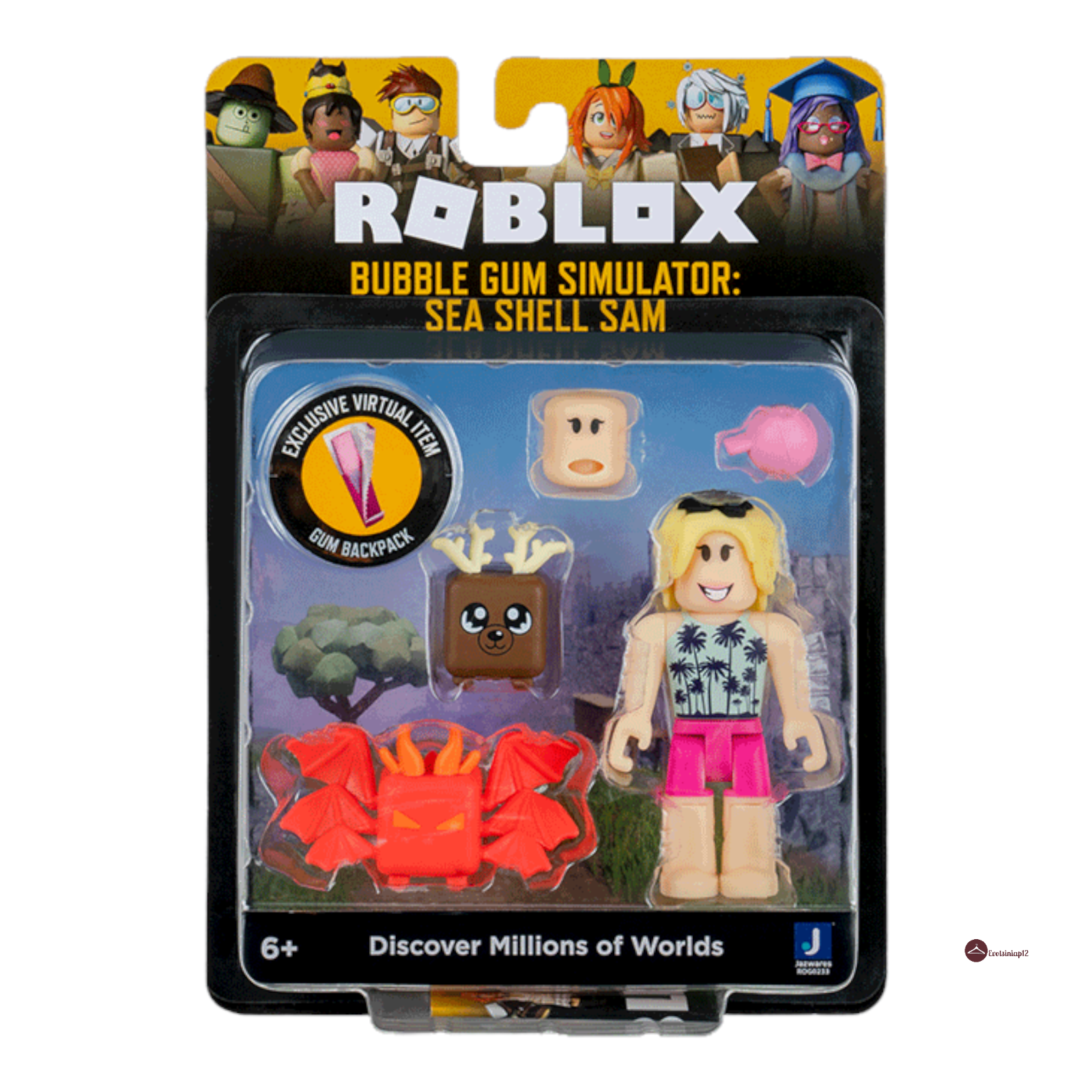 Bijna dood Amerikaans voetbal Opsplitsen ROBLOX Action Figure Collection BUBBLE GUM SIMULATOR SEA SHELL SAM Gum  Backpack 191726421412 | eBay