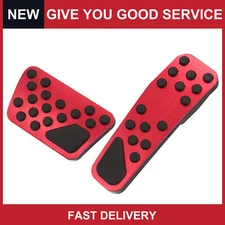 Pack of 1 For Dodge Brake and Gas Accelerator Pedal Covers Foot Pedal Pads Red