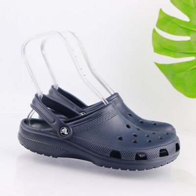CROCS Mens Classic Clog Size Navy Blue Vented Rubber Shoe - Main Image