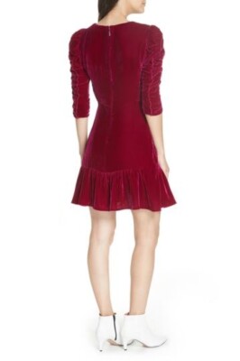 cream cord lace bow midi dress Lace midi dress with a velvet bow 34 (FR) / White main image 0