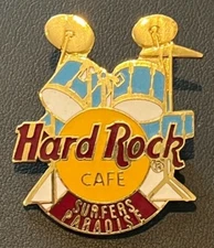 Hard Rock Cafe Surfer's Paradise - Classic Light Blue Drum Set HRC Logo Pin