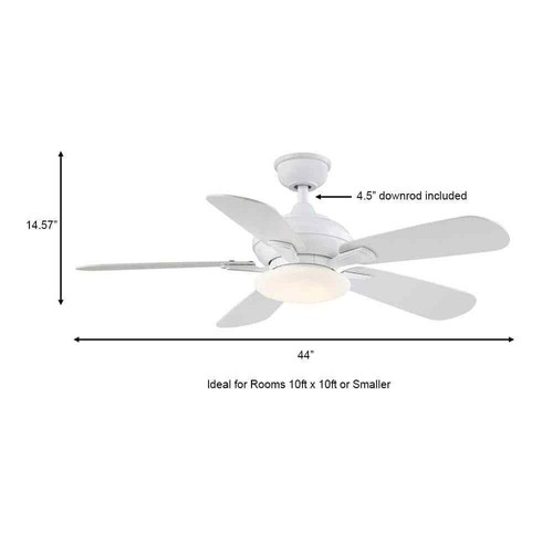 Home Decorators Benson 44 in. LED White Ceiling Fan w/ Light and Remote Control - Picture 2 of 10