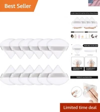 Professional 12-Piece Triangle Powder Puff Set for Perfect Makeup Finish
