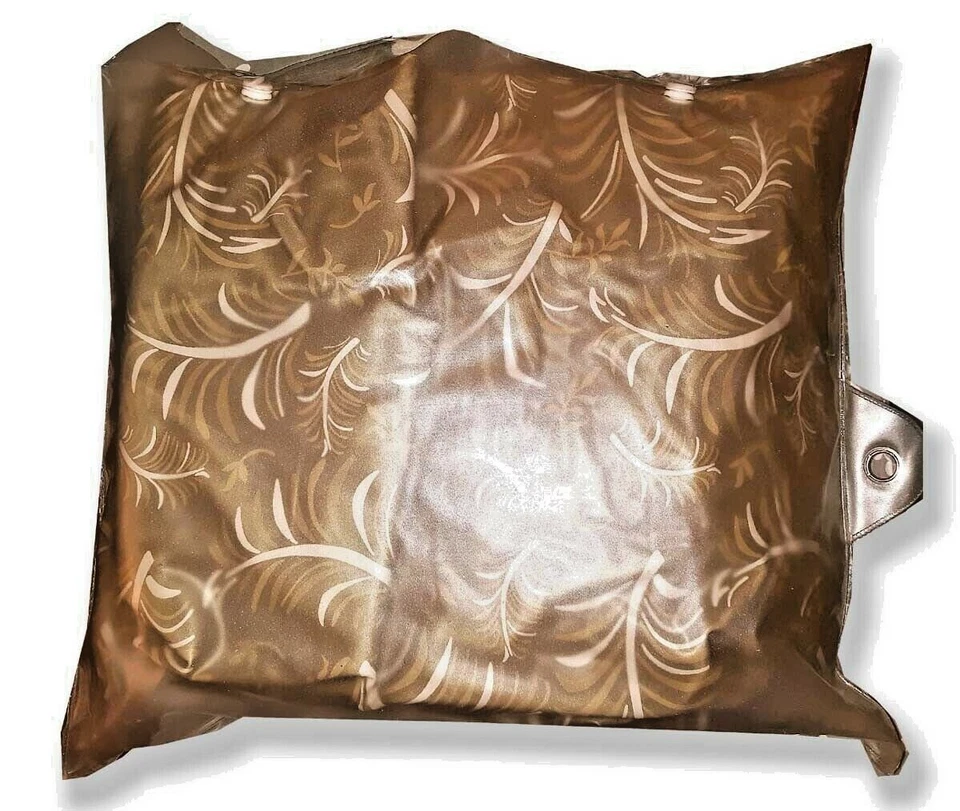 Cubierta chaise de vinilo reversible calibre 10 estampado dorado bonito Tropicana 76x29x30 Foto 3 de 3