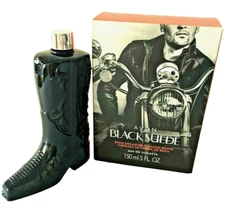 AVON BLACK SUEDE COLOGNE BOOT DECANTER LIMITED EDITION COLLECTIBLE BOOT  